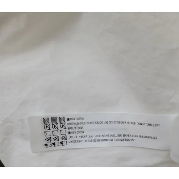 UO EN SAISON MARA White Midi Tiered Smocked Puff Sleeve Dress Women's Sz M - Picture 9 of 11